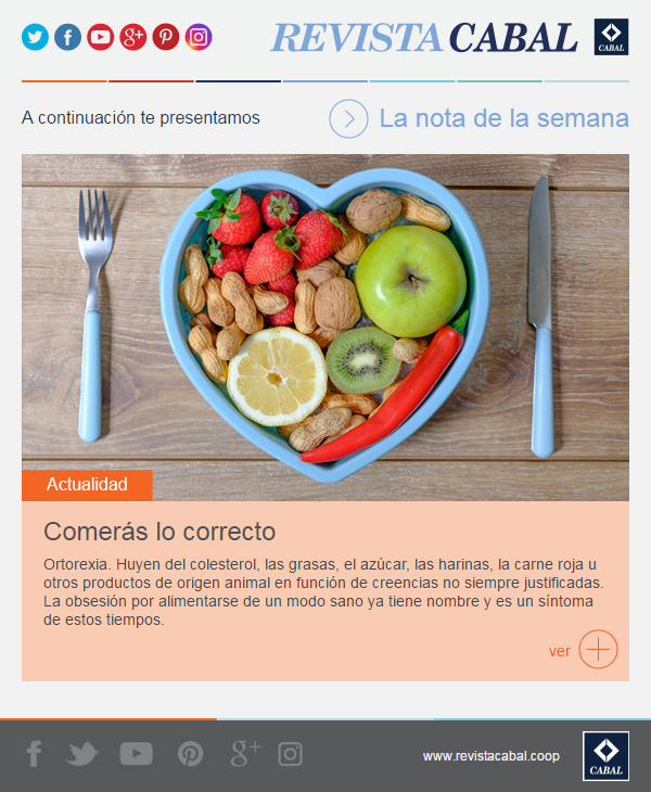 enews comeras lo correcto