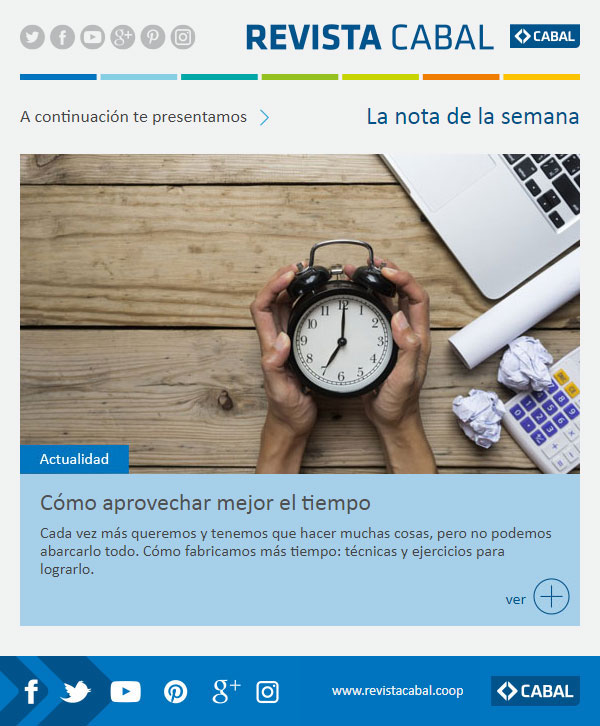 news aprovechar el tiempo