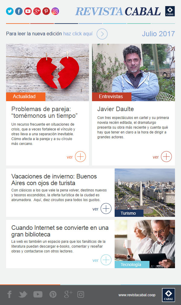 Conocé la edición de julio de Revista Cabal