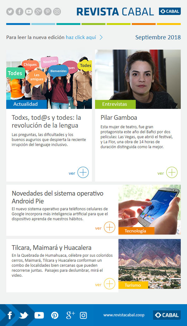 Conocé la edición de septiembre de Revista Cabal